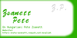zsanett pete business card